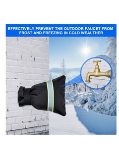 Generic Outdoor Faucet Cover, Faucet Cover Socks for Winter Freeze Protection with Reflective Strips, Waterproof Insulated Spigot Tap Cover, Reusable Sprinkle Valve Insulation Wrap and Hose Bib Cover, 4 Pack  - Image 2