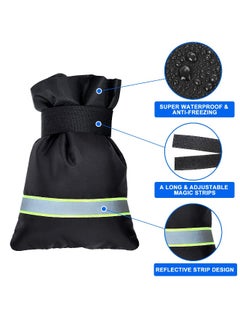 Generic Outdoor Faucet Cover, Faucet Cover Socks for Winter Freeze Protection with Reflective Strips, Waterproof Insulated Spigot Tap Cover, Reusable Sprinkle Valve Insulation Wrap and Hose Bib Cover, 4 Pack  - Image 4