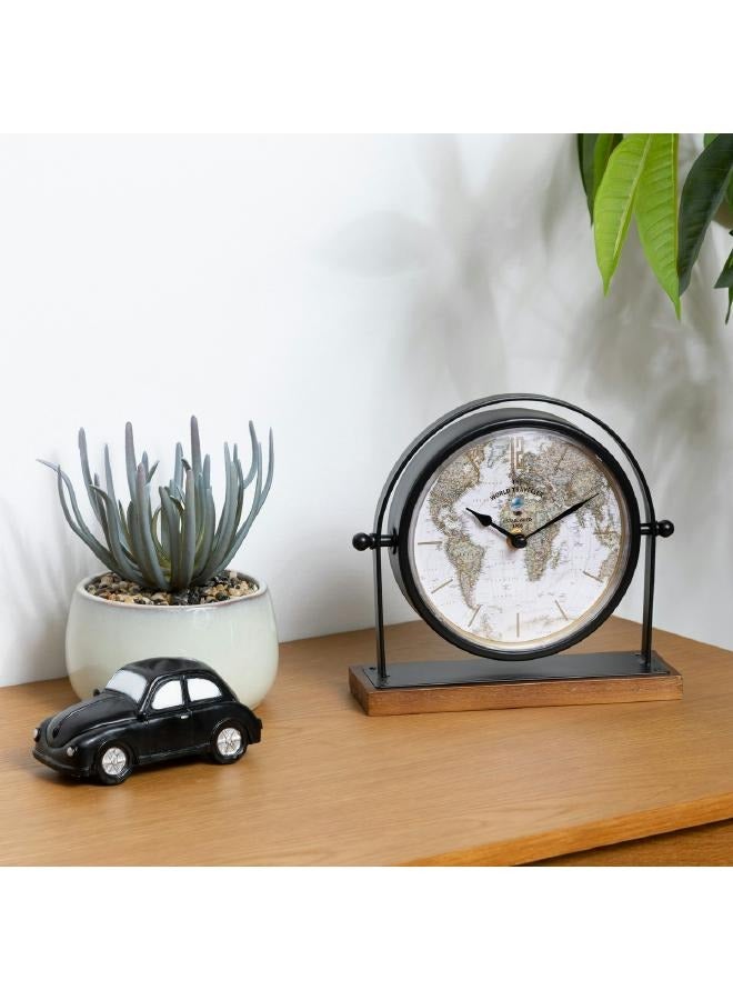 لوفت ساعة طاولة "فلافيا" سوداء ارتفاع 20 سم، الطول 21XP7XH21CMS، متعددة الألوان، معدنية-193118 - Image 1