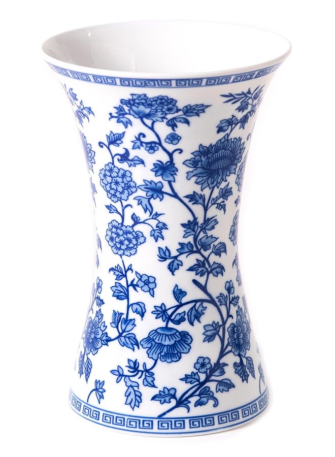 GaLouRo Modern Blue and White Porcelain Vase - Chinoiserie Ginger Jar for Home Decor, Floral Arrangement, 11-Inch Height Handcrafted Ceramic Vase - Image 1