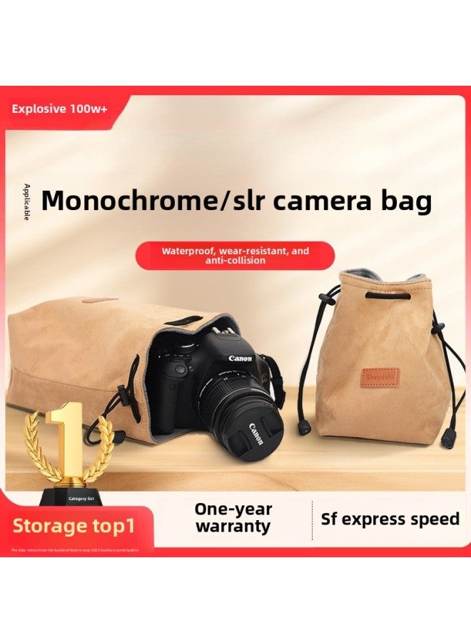 Camera Storage Bag Suitable For Canon R50 SLR Micro Single Storage Bag Sony 6700 Nikon Z30 Protective Cover-Color:Warm Reminder: Please Refer To Each Option Picture For The Size Of The Cosmetics Bag - Image 2