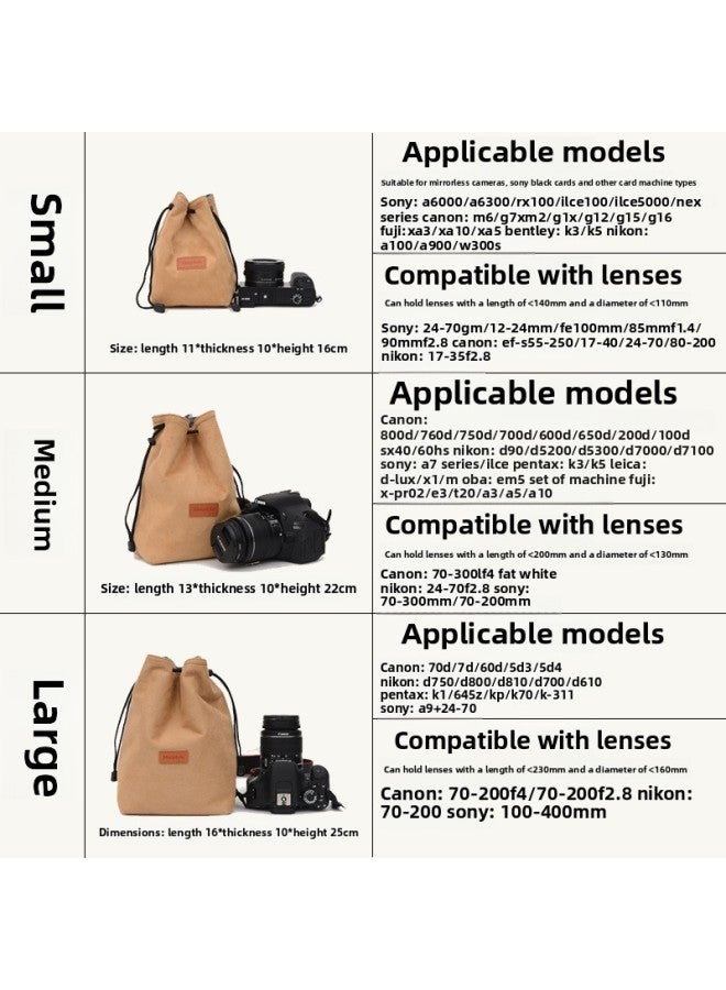 Camera Storage Bag Suitable For Canon R50 SLR Micro Single Storage Bag Sony 6700 Nikon Z30 Protective Cover-Color:Warm Reminder: Please Refer To Each Option Picture For The Size Of The Cosmetics Bag - Image 1
