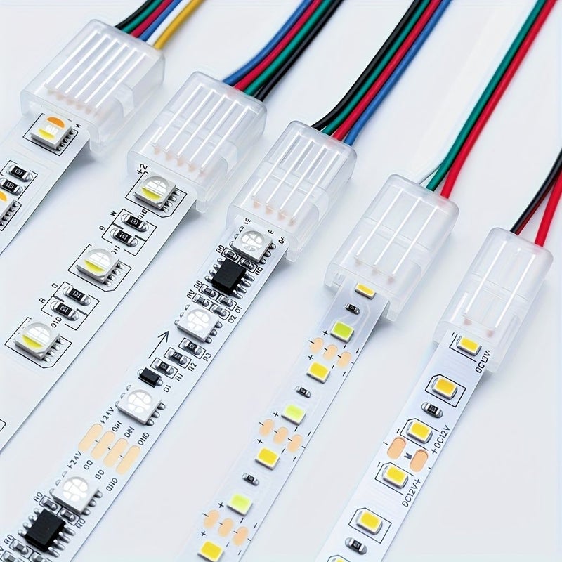 طقم موصلات شريط LED 5 سن 12 مم 17 قطعة توصيل سريع بدون لحام لـ 5050 2835 3528 - Image 5