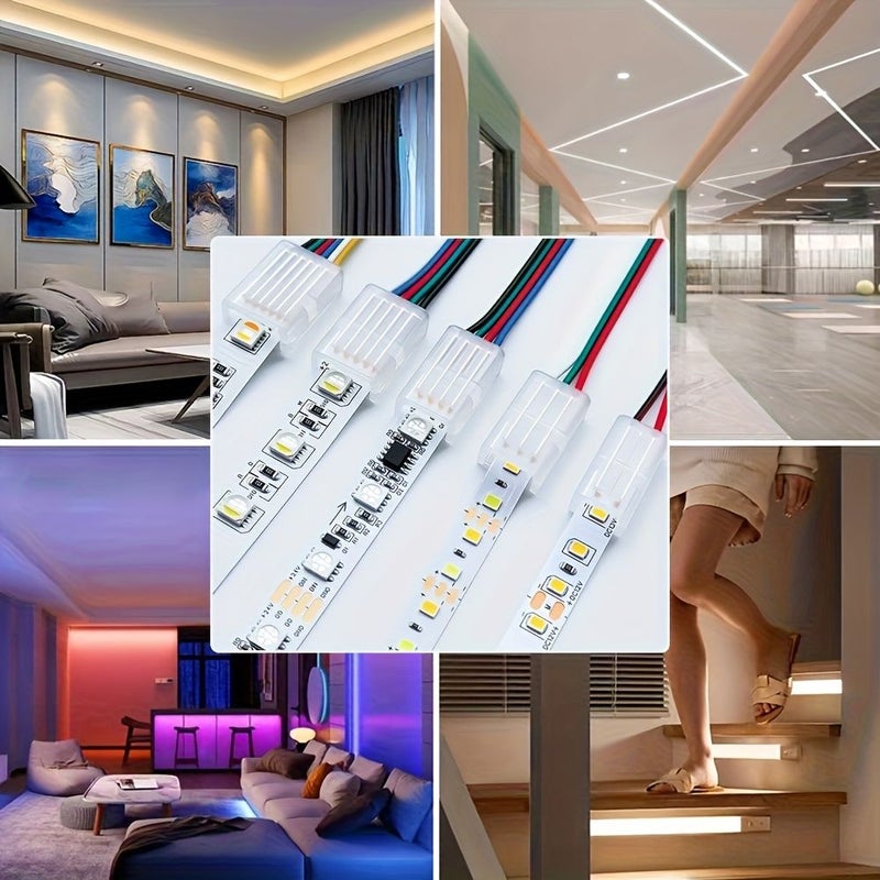 طقم موصلات شريط LED 5 سن 12 مم 17 قطعة توصيل سريع بدون لحام لـ 5050 2835 3528 - Image 4