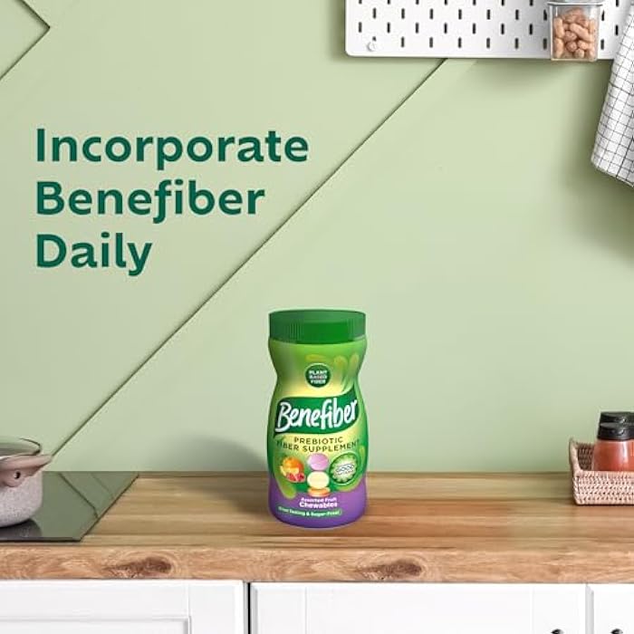 Benefiber Chewable Prebiotic Fiber Supplement Tablets for Digestive Health, Assorted Fruit Flavors - 100 Count - Image 3