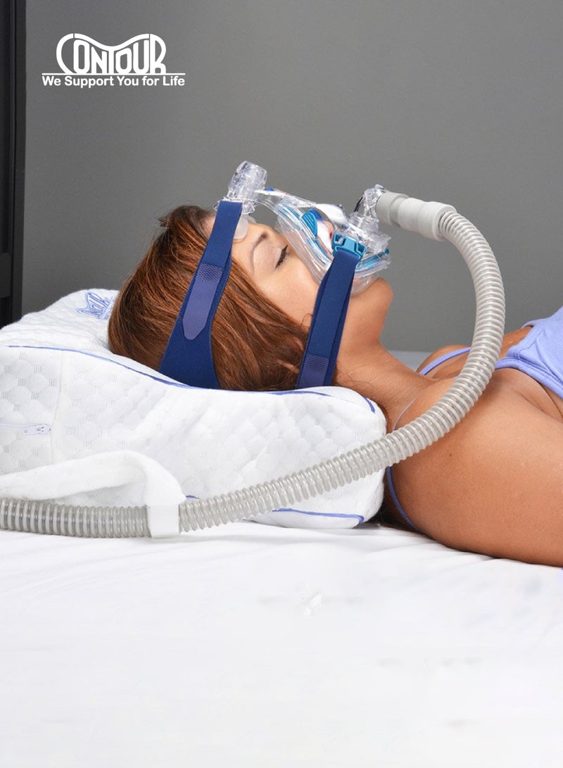 Contour CPAPMax® Pillow 2.0 | Advanced Comfort for CPAP Therapy | Adjustable Height | Dual Sleeping Surfaces | Ventilated Foam | Charcoal Infused Memory Foam | 50 x 30 x 12 CM - Image 2