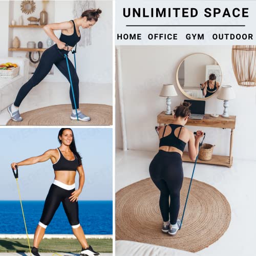 WErFIT® Resistance Bands Exercise Toning Tube for Stretching & Full Body Workouts (10kg-15kg) Resistance Tube (Black) - Image 5