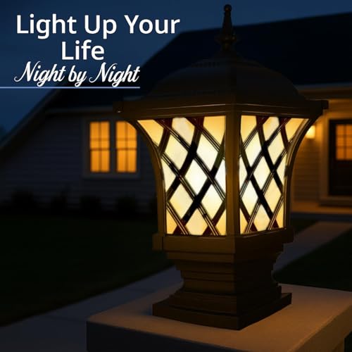 GIGAWATTS ‎Express Outdoor Gate Light – 101% Rust & Waterproof Die-Casting Aluminium Exterior Piller Lamp Base Mount for Garden, Boundary Walls & Home Entrances (B22 Holder, Bulb Not Included, Black) - Image 4