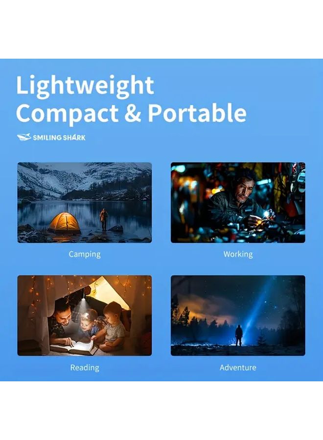 Black SD 7115E LED Flashlight Super Bright 3 Modes USB C Rechargeable For Camping - Image 3