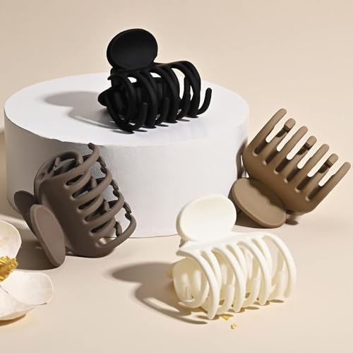 Dartler Hair Clips for Women Large Hair Claw Clips for Women Thin Thick Curly Girl Hair Accessories Strong Hold jaw clips,Neutral Colors (Sweet 4) - Image 2