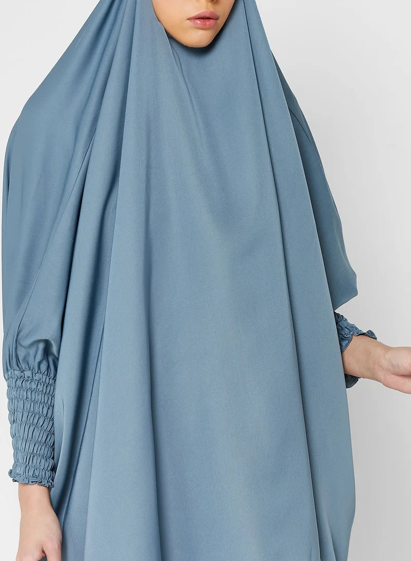NUKHBAA Cuffed Cape Sleeve Prayer Dress