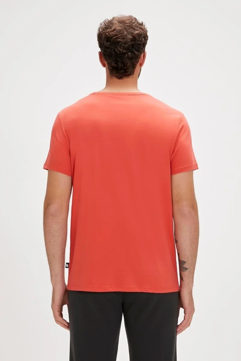 باد بير Solid Men's Red Round Collar T-Shirt