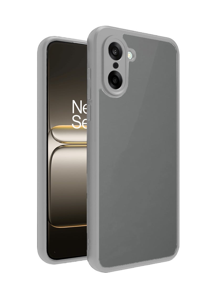 Wtech OnePlus Nord CE5 / OnePlus Ace 5 Racing 5G 2025 Hybrid TPU Silicone with Raised Camera Slim Armour Case Cover (MCAPSA) - Clear/Grey - Image 1