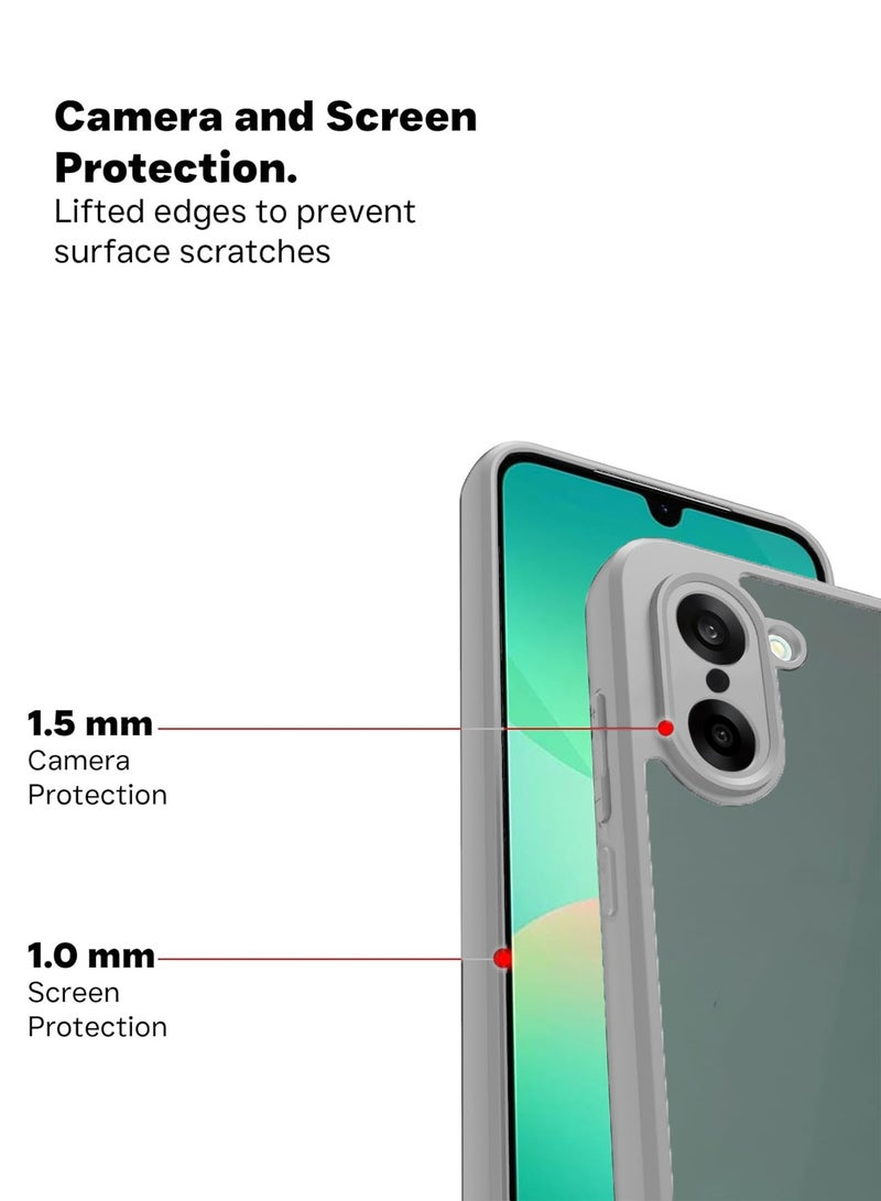 Wtech OnePlus Nord CE5 / OnePlus Ace 5 Racing 5G 2025 Hybrid TPU Silicone with Raised Camera Slim Armour Case Cover (MCAPSA) - Clear/Grey - Image 3