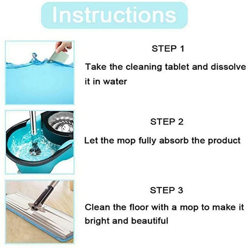 MARMIX Floor Cleaning Sheet Concentrate Cleaning Slice Floor Polish and Restore Tool WaterSoluble Non Liquid Floor Kitchen Room Mopping Wipes for Marble Tile Wood Vinyl 30 Sheets - Image 4