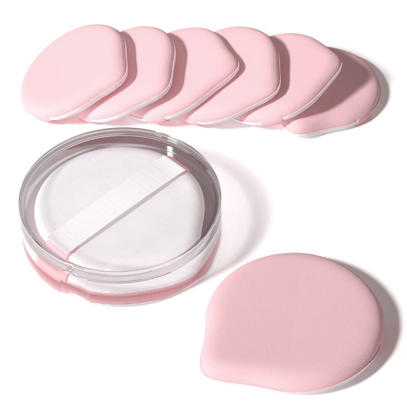 MOHOPE 8Pcs Air Cushion Makeup Sponges for Foundation with Portable Box  LatexFree Blending Sponge for Liquid Cream Foundation and Powder  Teardrop Powder Puff  Pink