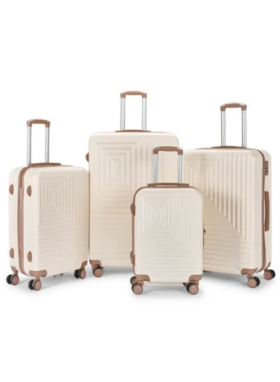 LIMRA Travel bag set consisting of 4 luggage bags, size 32"/28"/24"/20 inches Beige/Gold