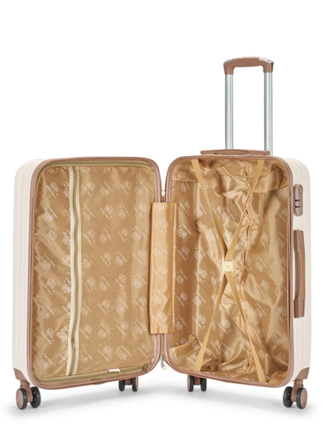 LIMRA Travel bag set consisting of 4 luggage bags, size 32"/28"/24"/20 inches Beige/Gold