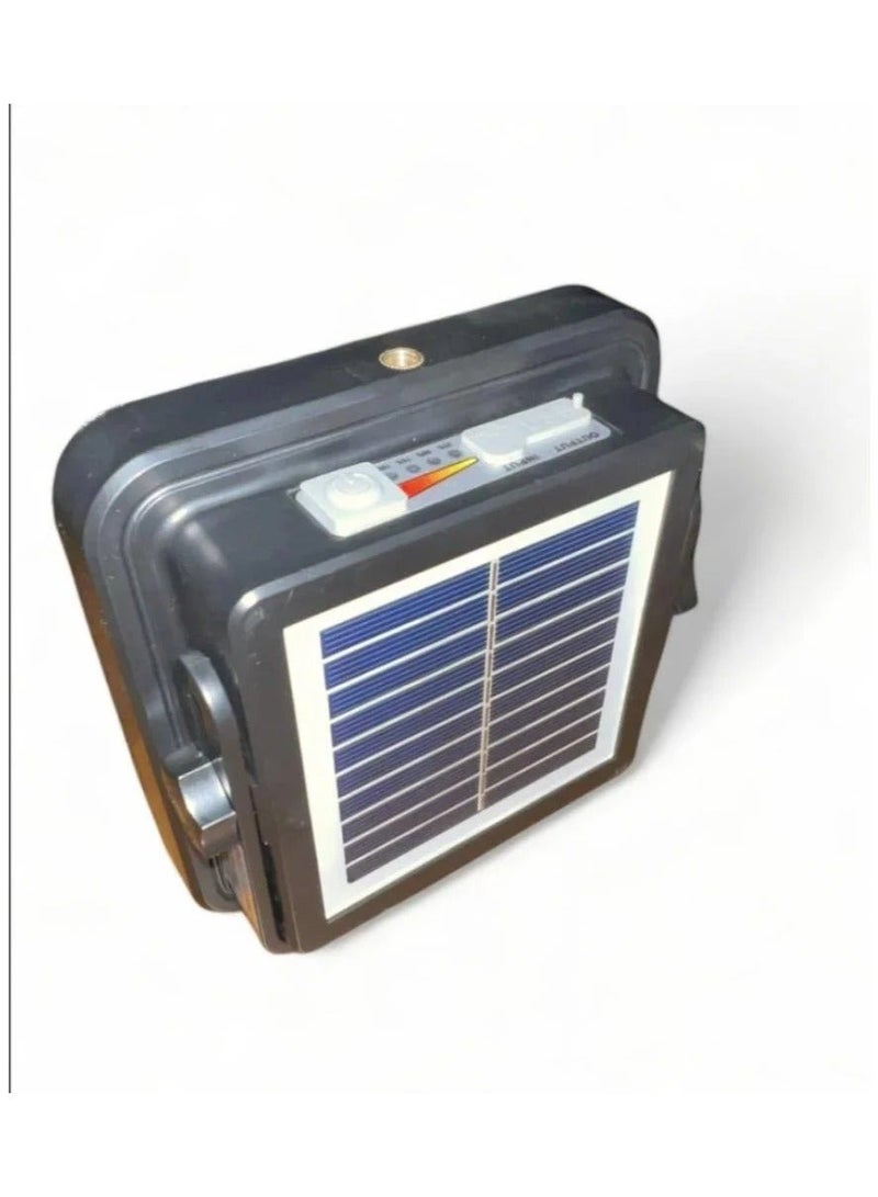 دي إل سي  كشاف LED قابل لإعادة الشحن بالطاقة الشمسية للتخييم والسفر في الهواء الطلق والاستخدام في حالات الطوارئ، بتصميم لوحة مزدوجة عالية السطوع - Image 1