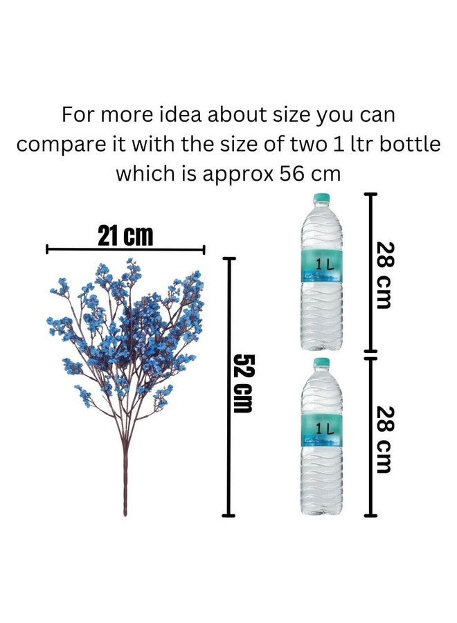 Satyam Kraft 5 Pcs Artificial Baby'S Breath Gypsophila Flower Sticks Fake Bunch Decorative Items For Home,Living Room, Table Decoration, Raksha Bandhan(Without Vase)(Red)(Fabric)  - Image 3