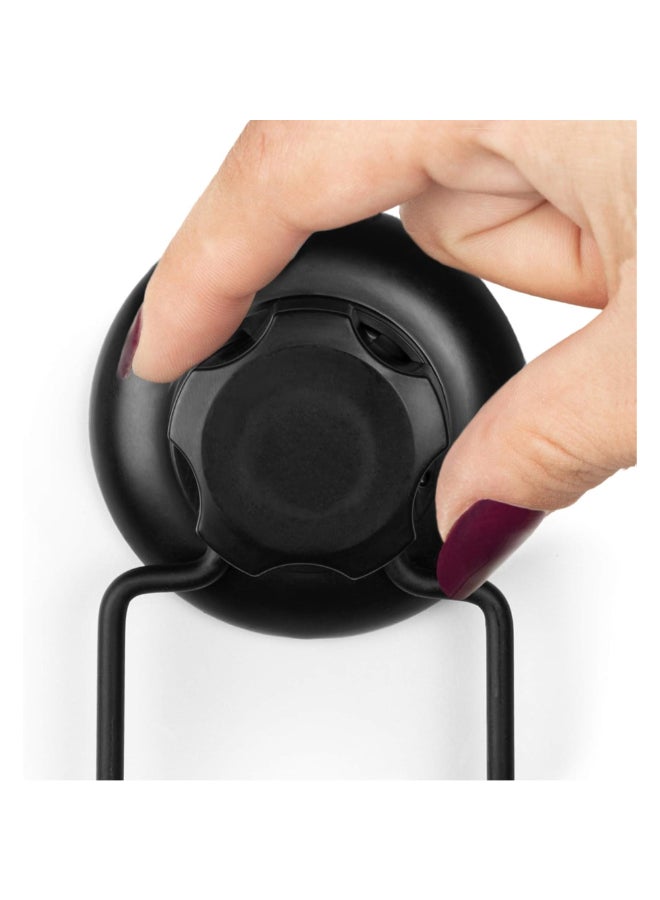 COMPACTOR Bestlock Suction Cup Wall Mount Double Storage Hook Black 14 x 7.1 x 5.5 cm RAN9773 - Image 4