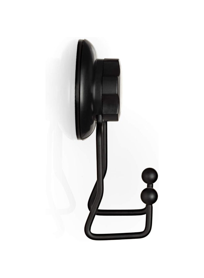 COMPACTOR Bestlock Suction Cup Wall Mount Double Storage Hook Black 14 x 7.1 x 5.5 cm RAN9773 - Image 3