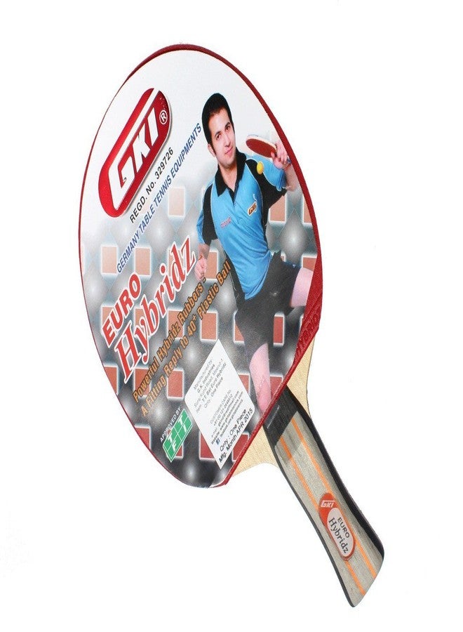 GKI Euro Hybridz Table Tennis Racquet ,Multicolor,Wood - Image 3