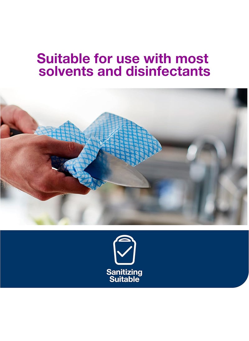 Tork Tork Foodservice Cleaning Towel BlueWhite Self Dispensing 14 Folded 1 x 240 Cloths 192181A  - Image 4