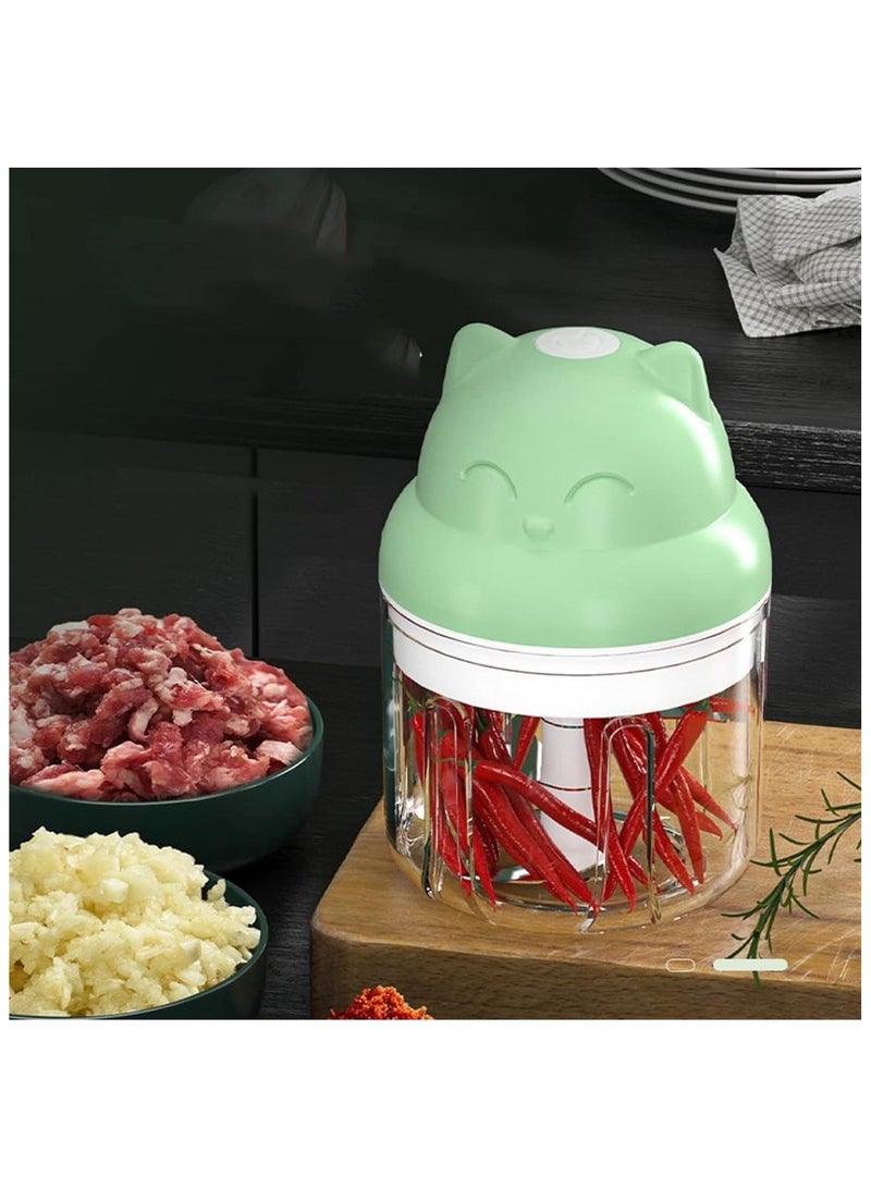عام مطحنة الثوم الكهربائية اللاسلكية المطحنة الخضراء المطحونة اللحم المفرمة أدوات المطبخ - Image 2