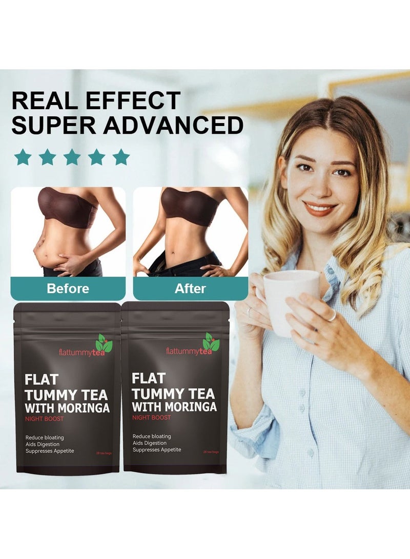 FLATTERMONN 28 Day Detox Slimming Weight Loss Tea ,Flat Tummy Tea, Boost Metabolism, Suppress Appetite, Detoxify and Slim Down,Promotes Fat Digestion and Absorption, Aids Bowel Movement, Supports Stomach Health, Reduces Accumulation of Abdominal Fat - Image 3