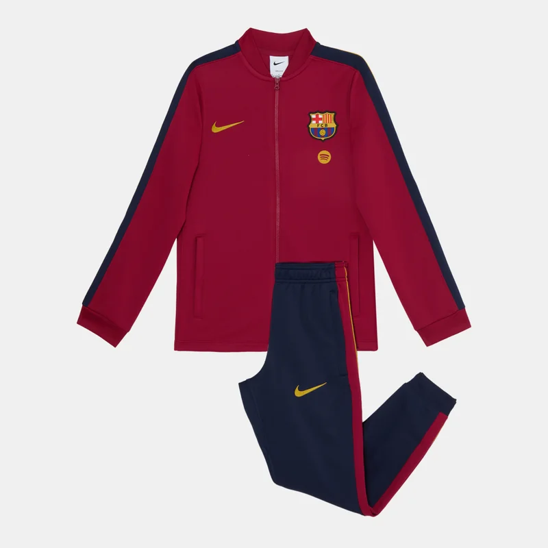 Kids' FC Barcelona Strike Knit Football Tracksuit