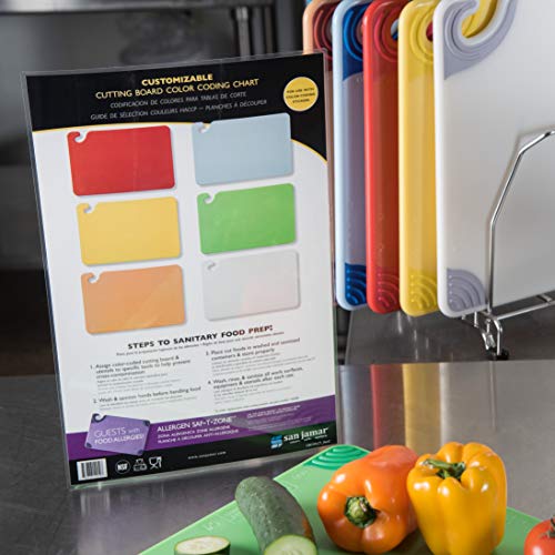 San Jamar CBCWLCTST Cut-N-Carry 6-Board Color-Coding Wall Chart, 11" Width x 17" Height - Image 4
