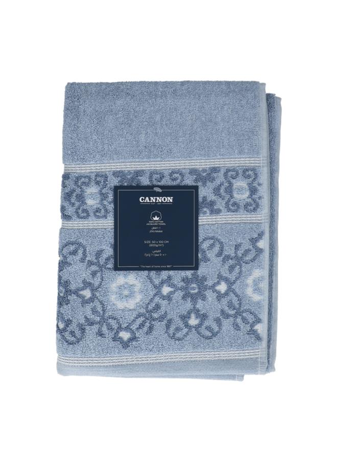 Cannon Soft And Super Absorbent Jacquard Towel Blue 50 X 100Cm F-T-Cn-L50-Jq-Blu - Image 1