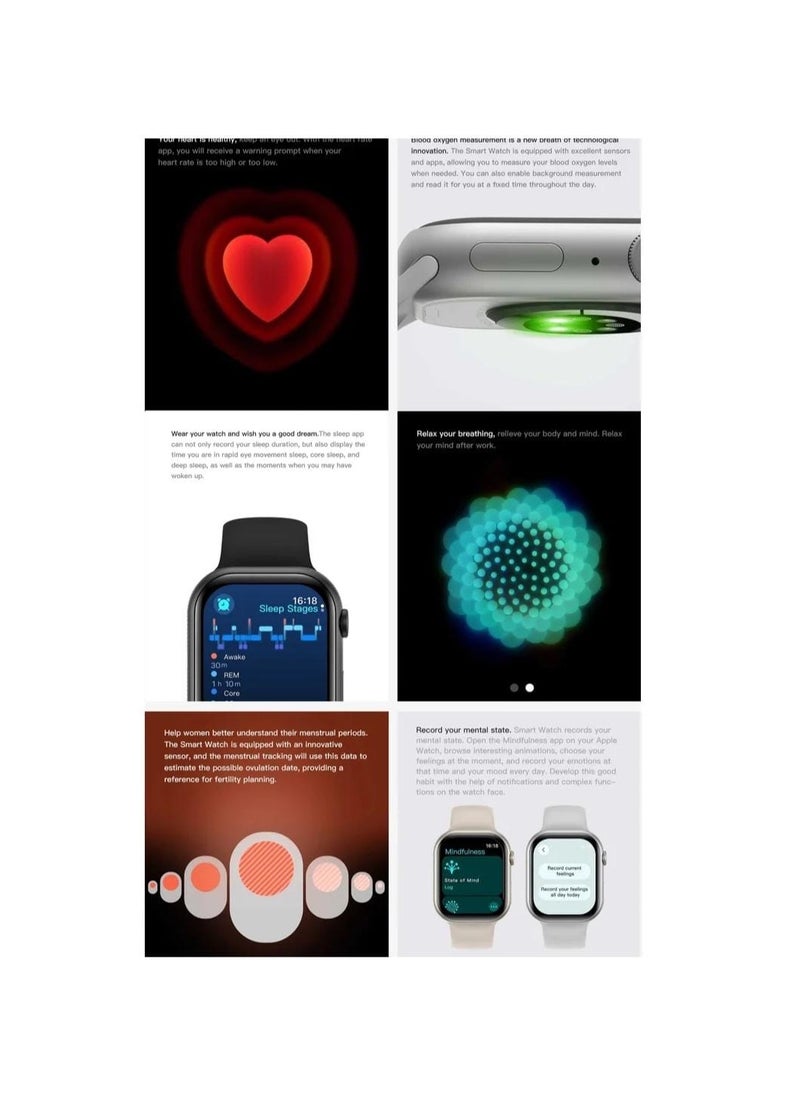 Generic - X10 Max Smart Watch with Wireless Charging, Heart Rate Monitor, BT Calling & Siri Support" - Image 1
