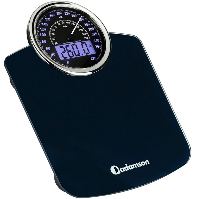 HYBRID 2IN1 ANALOG DIGITAL WEIGHING SCALE FOR BODY WEIGHT UP TO 400LBS THICK TEMPERED GLASS EXTRA LARGE DISPLAY EASY TO READ DIGITAL BATHROOM SCALE NEW