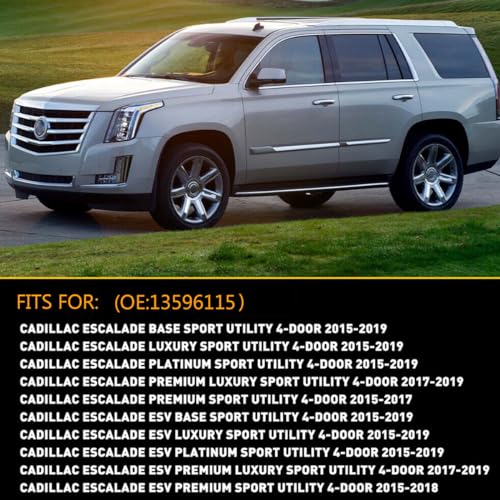 Vehjunc Front Outside Door Handle Lock Cylinder Cover for Cadillac Escalade 2015-2019 - Image 3