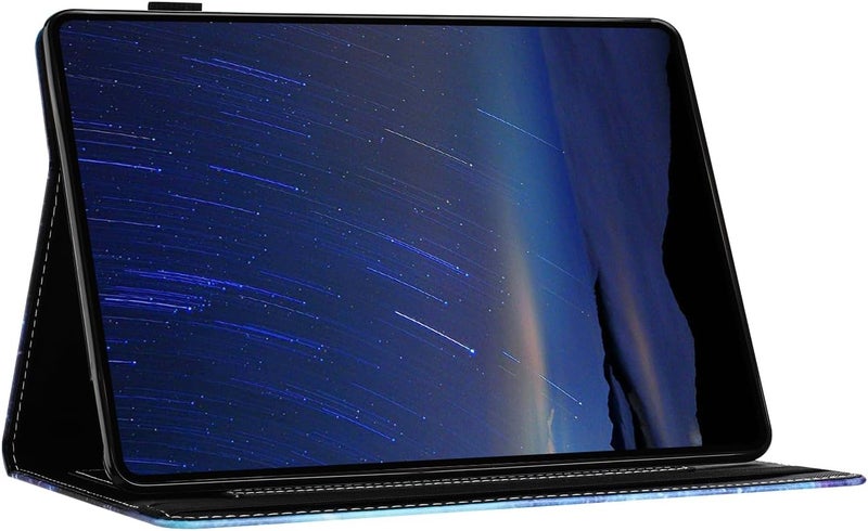 LSPCASA غلاف لـ Samsung Galaxy Tab A11+/ A11 Plus مقاس 11 بوصة 2025 قابلة للطي من جلد PU واقية مع حامل قلم وفتحات بطاقات - غلاف جهاز لوحي لـ Galaxy Tab A11 Plus/A11+ - سماء مرصعة بالنجوم - Image 4