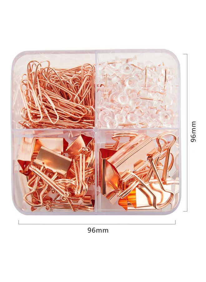 NIBEMINENT Metal Binders Paperclips Set Rose Gold - Image 5