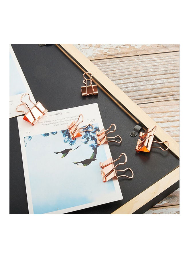 NIBEMINENT Metal Binders Paperclips Set Rose Gold - Image 3
