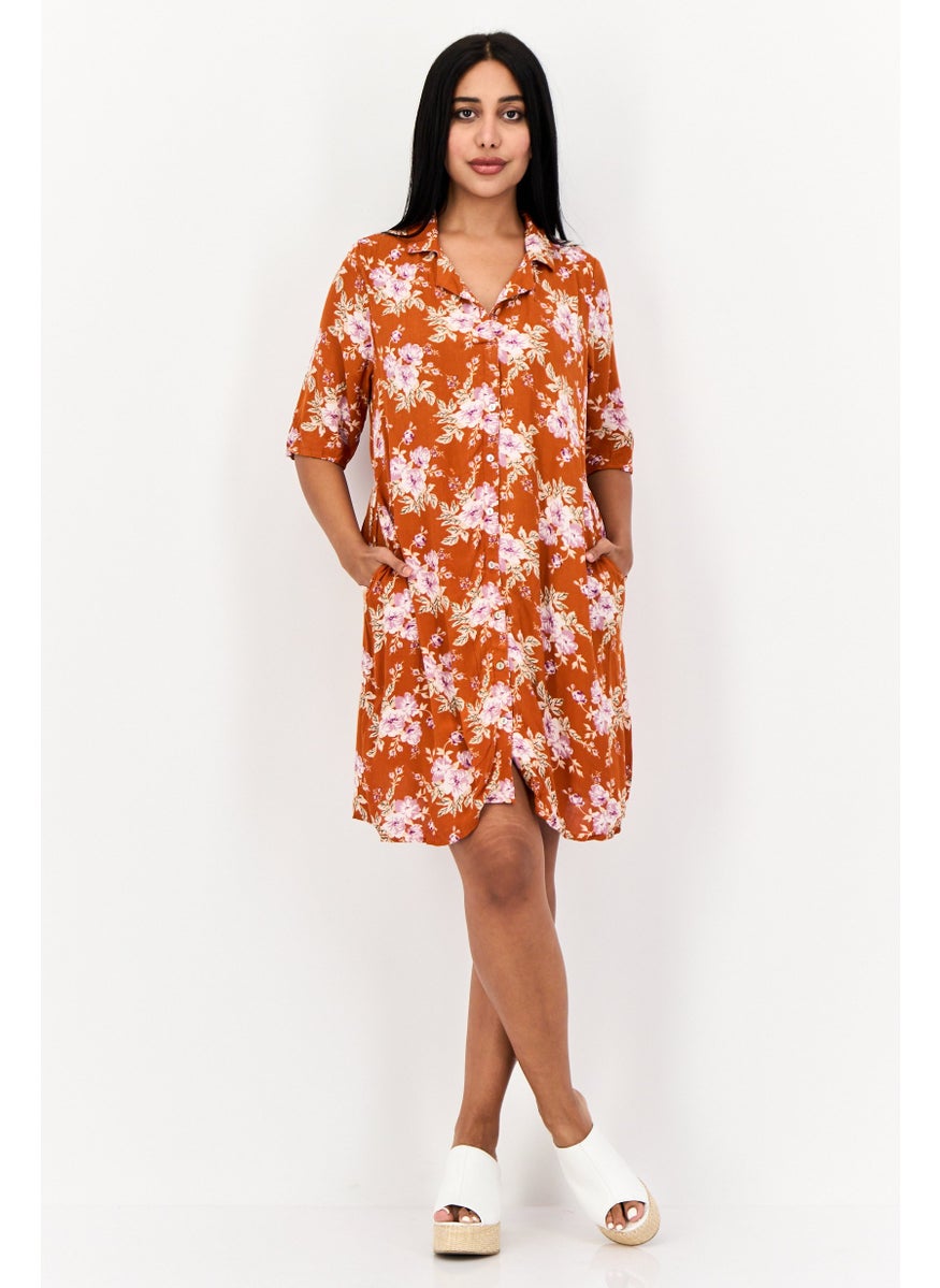 ONLY Women Floral Print Mini Dress, Multicolor  - Image 2