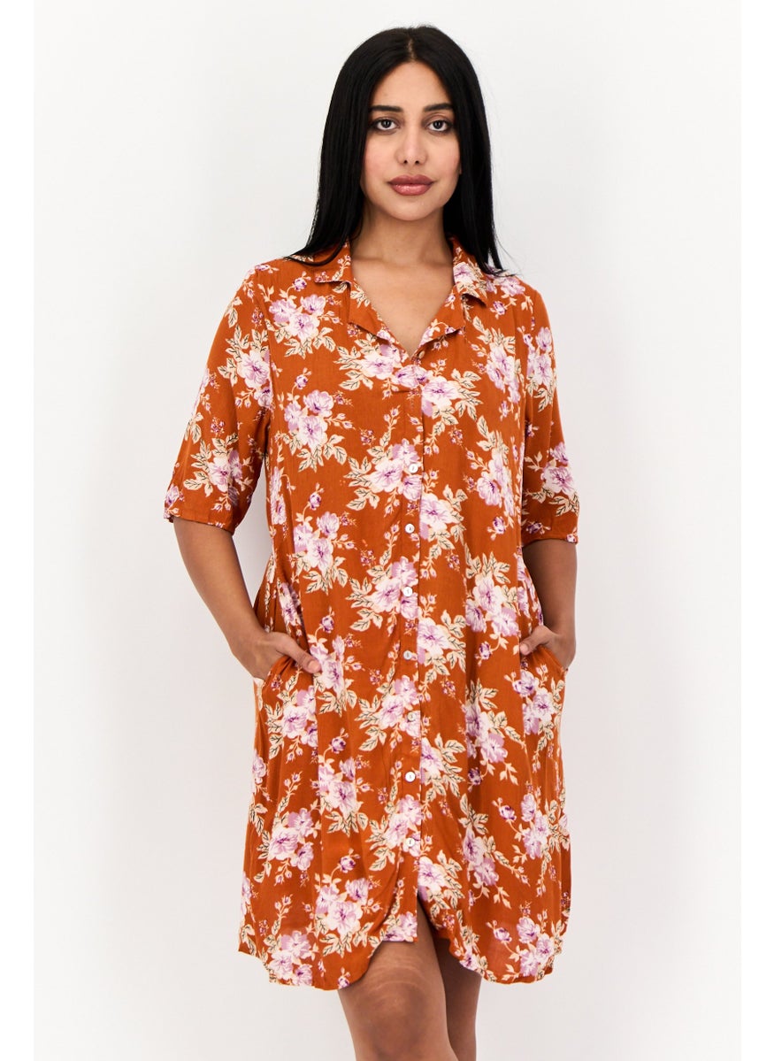 ONLY Women Floral Print Mini Dress, Multicolor  - Image 1