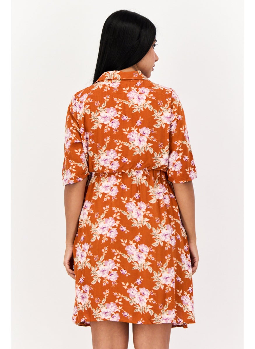 ONLY Women Floral Print Mini Dress, Multicolor  - Image 4