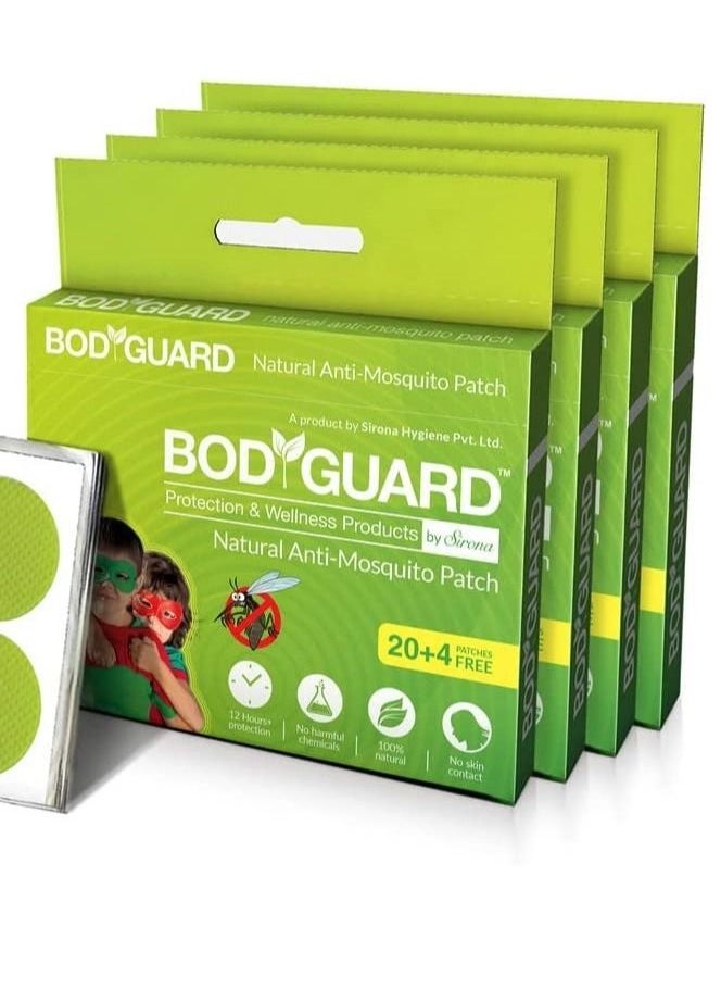Bodyguard - Bodyguard Natural Mosquito Repellent Patches | Bug Repellent Patches | Premium Mosquito Patches for Kids, Adults, Camping, Travel, Outdoors & Home Protection( 4 X 24 Count) - Image 1
