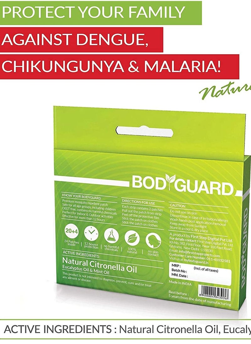 Bodyguard - Bodyguard Natural Mosquito Repellent Patches | Bug Repellent Patches | Premium Mosquito Patches for Kids, Adults, Camping, Travel, Outdoors & Home Protection( 4 X 24 Count) - Image 1