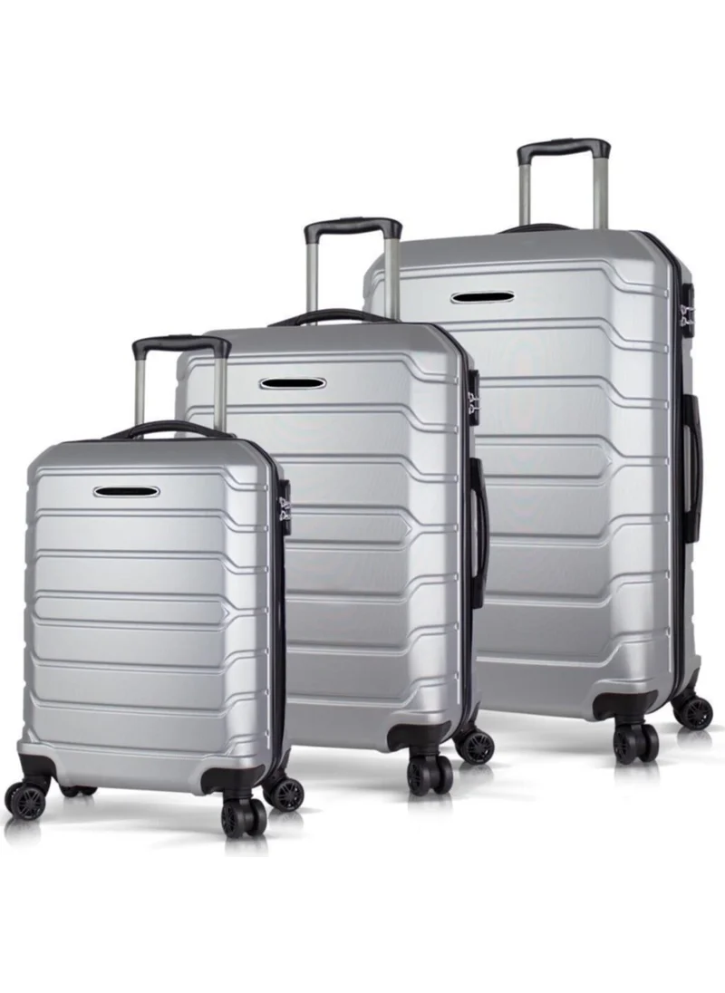 Esbuik Artur Abs 3-Piece Suitcase, Luggage Set, Travel Bag - Gray