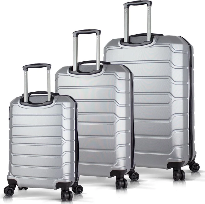 اسبويك Artur Abs 3-Piece Suitcase, Luggage Set, Travel Bag - Gray