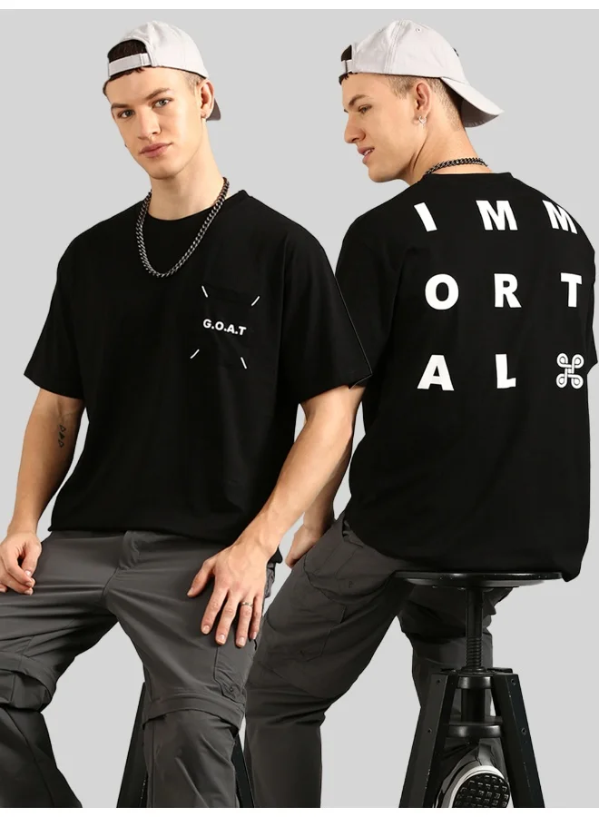 جوفن Black Oversized T-Shirt for Men
