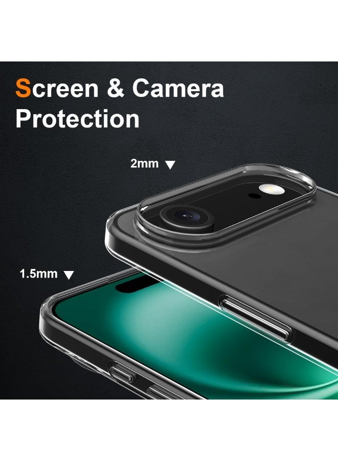 Clear for Apple Phone 17 Air Case. Soft Slim-Fit Transparent TPU Silicone Apple Phone 17 Air Phone Case Cover. Ultra-Thin Design with a Comfortable Grip, Shockproof - Image 4