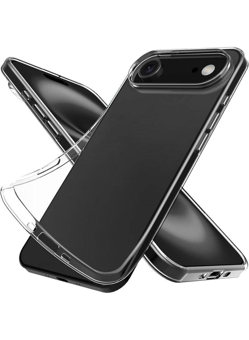 Clear for Apple Phone 17 Air Case. Soft Slim-Fit Transparent TPU Silicone Apple Phone 17 Air Phone Case Cover. Ultra-Thin Design with a Comfortable Grip, Shockproof - Image 2