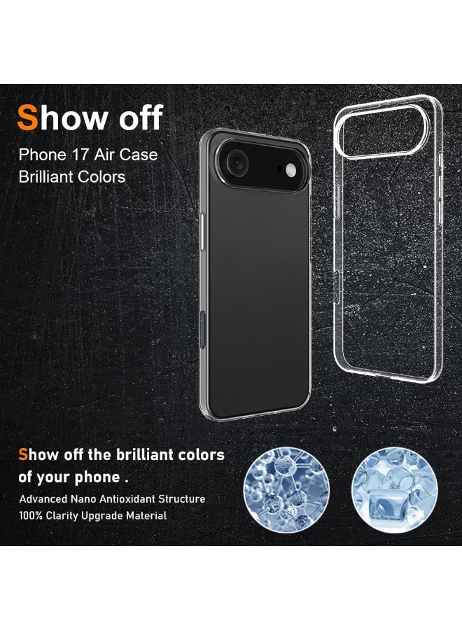 Clear for Apple Phone 17 Air Case. Soft Slim-Fit Transparent TPU Silicone Apple Phone 17 Air Phone Case Cover. Ultra-Thin Design with a Comfortable Grip, Shockproof - Image 5